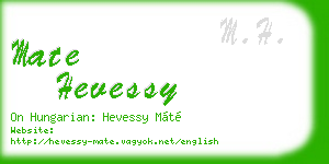 mate hevessy business card