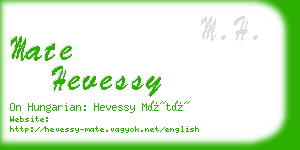 mate hevessy business card